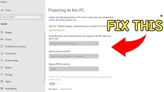 How To Fix quotProjecting to This PCquot Feature Disabled Problem in Windows 10 [upl. by Cita827]