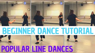 Popular Line Dances BEGINNER DANCE TUTORIAL Cupid Shuffle Wobble ChaCha Slide  StepbyStep [upl. by Rebmik54]