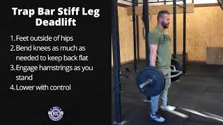 How to do a Trap Bar Stiff Leg Deadlift  Rowlett Transformation Center [upl. by Paolina]