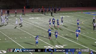 Benicia Football vs Acalanes [upl. by Evette332]