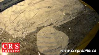 Granite Countertops by CRS Granite  How to Remove Oil Marks [upl. by Hcirdeirf]