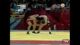 Alireza Heydari IRI vs Taimuraz Tigiev KAZ  96 kg  2006 Asian Games [upl. by Urba]