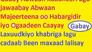 Gabay Jawaaba  Abwaan Majeerteena oo Habargidir iyo Ogadeen Caayay [upl. by Weldon468]