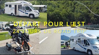 130 Départ pour notre plus grand voyage vers lest en CampingCar et la moto 24 jours dévasion [upl. by Terpstra]