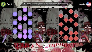 Orost VS Nepijin  Ludicin  Fallen Symphony Incomprehensible Musicality  osumania [upl. by Akinahc]