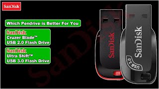 SanDisk  which pendrive is best to buy  SanDisk Ultra Shift USB 30 or Cruzer Blade USB 20 [upl. by Aicercal]