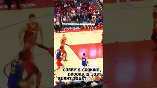 Funny defense of Dillon Brooks to Stephen Curry nba basketballnews [upl. by Azerila]