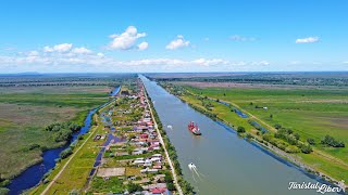 Crisan  Delta Dunarii  Bratul Sulina  Vedere panoramica [upl. by Dustman529]