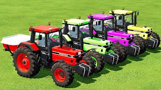 TRANSPORTING amp FERTILIZER SPREADING WITH CASE TRACTORS Farming Simulator 22 [upl. by Sacksen]