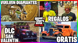 DLC de SAN VALENTIN VUELVEN DIAMANTES DINERO GRATIS REGALOS BRUTALES x ESTO GTA Online [upl. by Kelli]