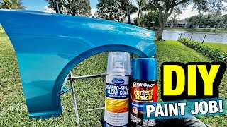 Professional BACKYARD PaintJob Using Only Spray Cans [upl. by Anala]