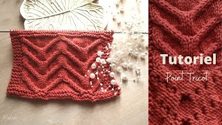 196 Tutoriel Tricot Point Croisé Knitting Tutorial Cross Stitch Maïlane [upl. by Atinoj]