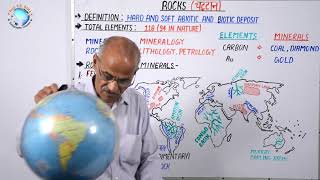 ROCKS  Defination  Part 23A  Geography Lecture By SS OJHA SIR [upl. by Eadwina]