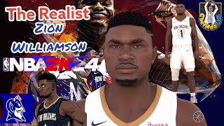 The Realist Zion Williamson NBA 2k24 Face Creation Kobe Bryant Edition 🔥🔥 [upl. by Yanehs551]