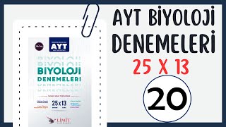 20 AYT BİYOLOJİ DENEMESİ  LİMİT YAYINLARI [upl. by Hare]