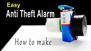 Easy Anti Theft Alarm using pir motion sensor How to make [upl. by Annabela]