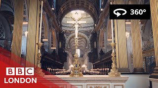 360° Video Inside St Pauls Cathedral  BBC London [upl. by Aleet62]