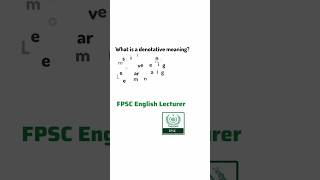 Diction  Denotative Meaning  FPSC English Lecturer  Past Paper Lecturer English FPSC [upl. by Ellie209]