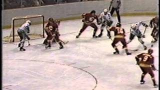 1982 Hartford Whalers 3 Calgary 1 Francis Gets Hit in Eye with Puck Plus OldTimers Game [upl. by Asilana]