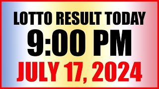 Lotto Result Today 9pm Draw July 17 2024 Swertres Ez2 Pcso [upl. by Nhaj110]