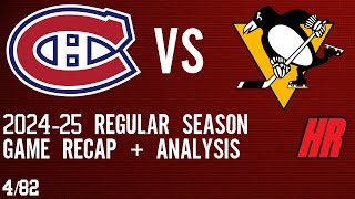 Montreal Canadiens vs Pittsburgh Penguins  Habs 202425 Season Recap  Episode 4  Harry Rice [upl. by Nesnaj486]