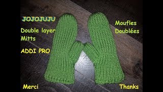 HOW TO MAKE MITTS FRANCAIS KNITTING MACHINE [upl. by Anomar]