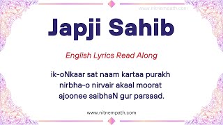 Japji Sahib with English Translation  Read Along  Japji Sahib in English Lyrics [upl. by Elene]