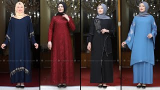 Modanisa Amine Hüma Büyük Beden Tesettür Abiye Elbise Modelleri 2  Wedding Guest Dresses of 2021 [upl. by Aile589]