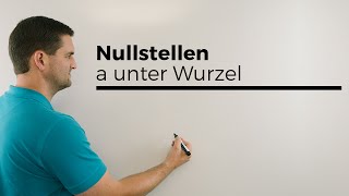 a unter Wurzel bei Nullstellen Gleichungen lösen mit Parameter  Mathe by Daniel Jung [upl. by Ahusoj]