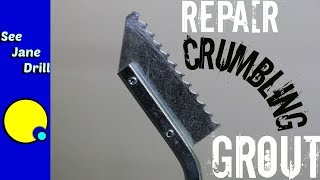 How to Repair Damaged Bathroom Grout for Beginners [upl. by Allenad]