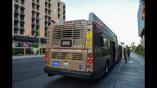 RTC Las Vegas Transit 2015 New Flyer Xcelsior XN60 Articulated 15715  Audio Recording [upl. by Nawor]