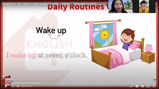 Beginners English Conversation on Daily Routines VocabampSentences with N Pond by T Tunya [upl. by Des669]