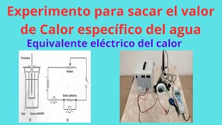 Experimento real para sacar el valor de Calor Específico del Agua Equivalente eléctrico del calor [upl. by Ileane]