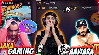 Laka Gaming vs Awara Gamer 😱  aawara yt ka badla 1v1 LakaGamingz blackflagarmy9340 [upl. by Anyehs648]