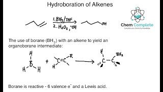 Hydroboration of Alkenes  Borane and Alcohol Functional Groups [upl. by Costa293]