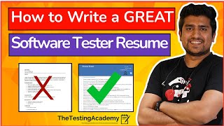 How to Write a GREAT Software Tester RESUME 🔥  QA Resume for Freshers amp Experienced [upl. by Dolph217]