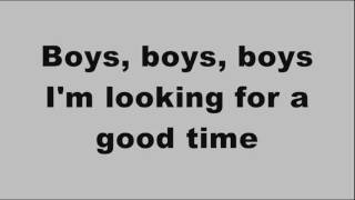 Sabrina  Boys boys boys Lyrics on Screen [upl. by Edith]