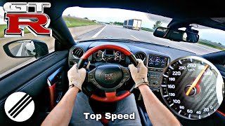 NISSAN GTR R35 333kmh TOP SPEED DRIVE ON GERMAN AUTOBAHN 🏎 [upl. by Eivla]