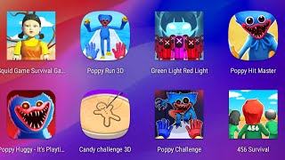 Squid Game SurvivalPoppy RunGreen Light Red LightPoppy Hit MasterPoppy Huggy Its Playtime [upl. by Noivaz]