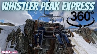 Jawdropping 360 ride down Whistlers Peak Express in 8K [upl. by Hamehseer]