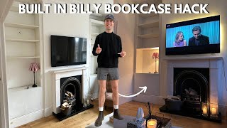 LIVING ROOM BOOKCASE MAKEOVER  IKEA BILLY BOOKCASE HACK  PART 1 [upl. by Shriner950]