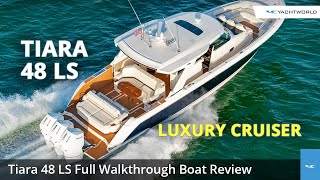 2023 Tiara 48 LS Yacht Walkthrough Video Boat Review [upl. by Sadnalor]