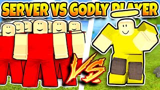 Booga Booga ENTIRE SERVER vs GODLY PLAYER 25 VS 1 [upl. by Koren]