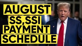 August 2024 Social Security Payment Schedule SSA SSDI SSI [upl. by Reagen417]