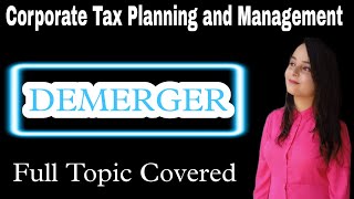 demerger  corporate tax planning and management mcom sem 4 mdu gurugram university kuk  demerger [upl. by Ocirnor]