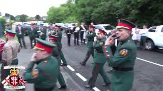 Castlederg Young Loyalists FB  Ballinamallard Accordion Band Parade 2024 [upl. by Elatan]