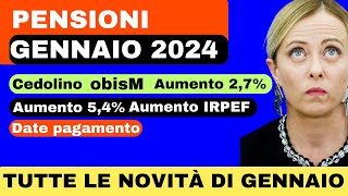 PENSIONI 👉 ECCO COME CAMBIA IL TUO IMPORTO DA GENNAIO 2024 [upl. by Annawad]