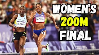 Gabby Thomas vs Julien Alfred Womens 200m FINAL II 2024 Olympic Games Paris 2024 [upl. by Sonahpets]