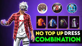 Top 5 No Top Up Dress Combination  Best Dress Combination  Free Fire Dress Combination [upl. by Marketa777]