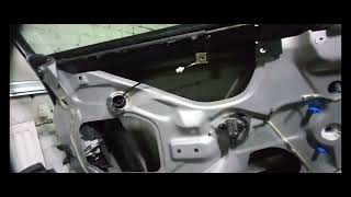 Audi A4B6 2005Window regulator replacement and installationDriver side door crash sensor location [upl. by Mareld]